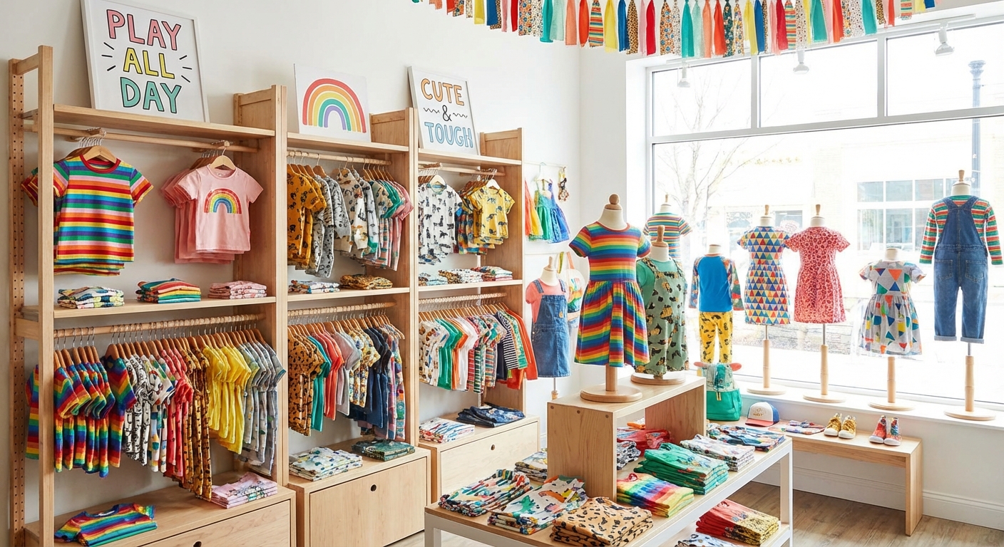 Vibrant kidswear manufacturing